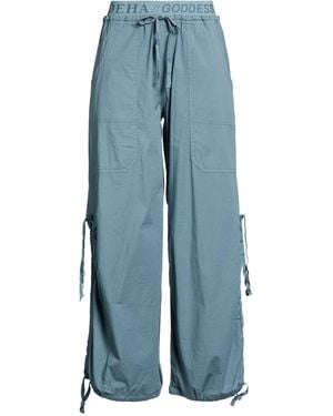 Deha Slate Pants Cotton, Elastic Fibers - Blue