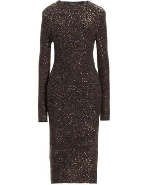 ワンピース FABIANA FILIPPI Cotton-blend dress with diamond thread Fabiana Filippi Cotton-Blend Dress With Diamond Thread in