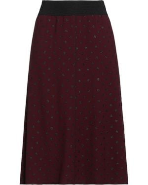 Marc Jacobs Burgundy Midi Skirt Wool - Purple