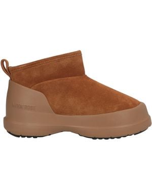Moon Boot Camel Ankle Boots Leather - Brown