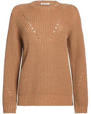 Le Tricot Perugia Jumper Virgin Wool, Silk, Cashmere - Brown