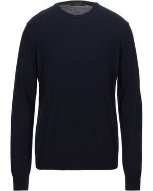 Vneck Midnight Jumper Merino Wool - Blue