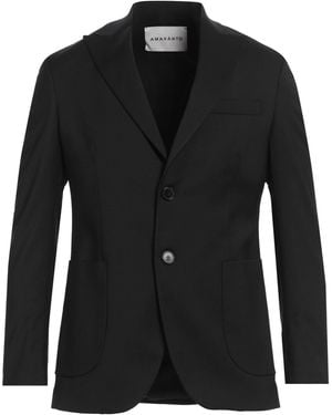 Amaranto Blazer Polyester, Virgin Wool, Elastane - Black
