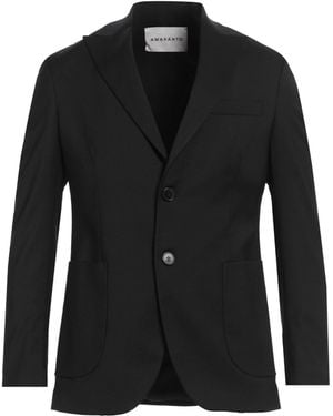 Amaranto Blazer Polyester, Virgin Wool, Elastane - Black