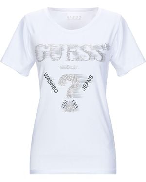 Guess T-Shirt Cotton, Elastane - White