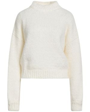 Soallure Turtleneck Acrylic, Mohair Wool, Wool, Polyamide - White