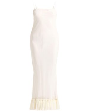 KHAITE Ivory Maxi Dress Silk - White