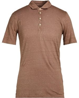 120% Lino Polo Shirts - Brown
