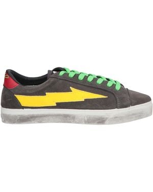 Sanyako Lead Sneakers Leather, Textile Fibers - Green