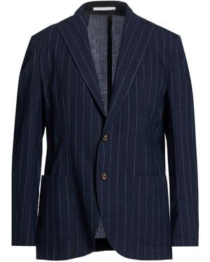 Eleventy Platinum Blazer Wool, Silk, Linen, Elastane - Blue
