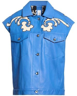 Bully Azure Vest Leather - Blue