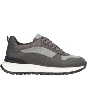 Doucal's Sneakers Leather, Textile Fibers - Gray