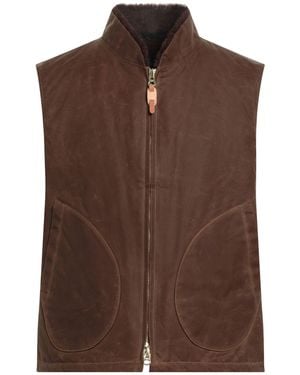 Manifattura Ceccarelli Vest Cotton, Alpaca Wool - Brown