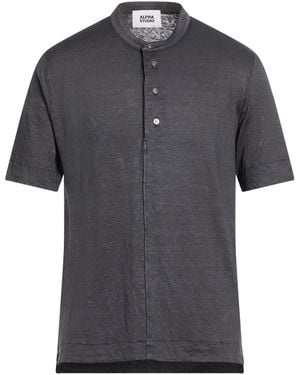 Alpha Studio T-Shirt Linen, Elastane - Grey