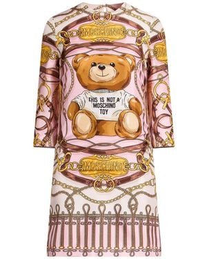 Moschino Mini Dress Silk - White