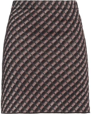 Roberto Collina Mini Skirt Wool, Metallic Polyester, Nylon - Gray