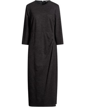 Peserico Charcoal Midi Dress Virgin Wool, Cotton, Nylon - Black