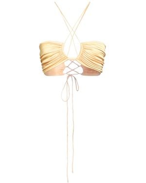 LIDEE Woman Top Ceramic Polyester Thread - White