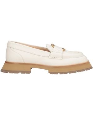 Moncler Bell Leather Loafers - Natural