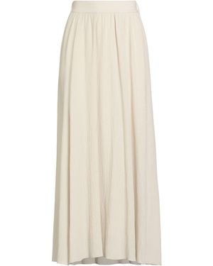 Pomandère Maxi Skirt Viscose, Wool - White