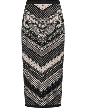 Balmain Midi Skirt - Black