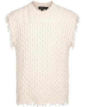 FEDERICO CINA Cream Sweater Cotton - Natural