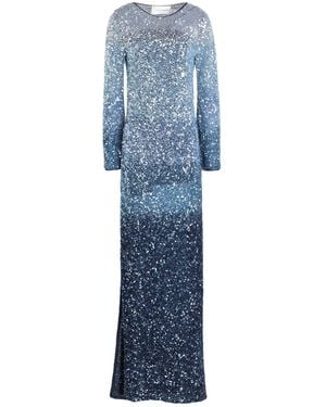 Alberta Ferretti Maxi Dress Acetate, Elastane - Blue