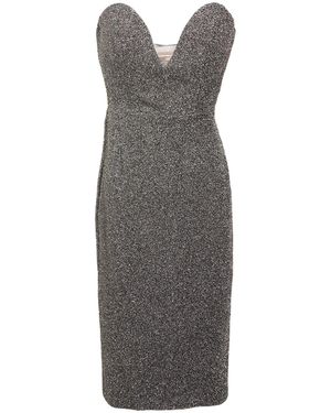 Elisabetta Franchi Midi-Kleid - Grau