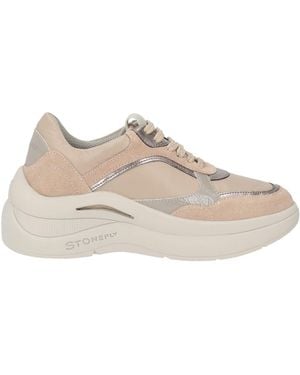 Stonefly Sneakers Leather, Textile Fibers - Natural