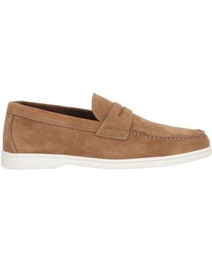 Testoni Camel Loafers Calfskin - Brown
