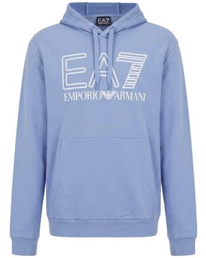 EA7 Sky Sweatshirt Cotton, Elastane - Blue
