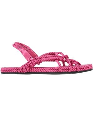 Giannico Fuchsia Sandals Textile Fibers - Pink