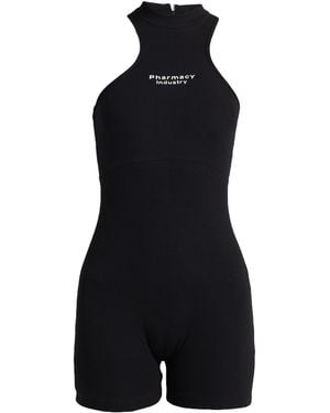 Pharmacy Industry Playsuit Cotton, Elastane - Black