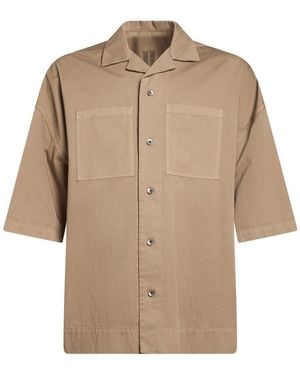 Rick Owens Khaki Shirt Cotton - Natural