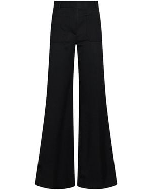 Victoria Beckham Pants Polyester, Virgin Wool - Black