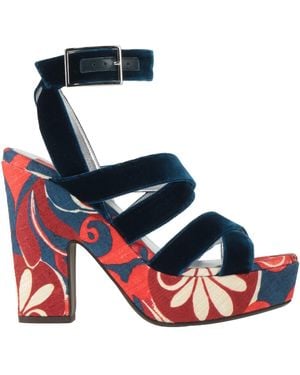 La DoubleJ Sandals Textile Fibres - Blue