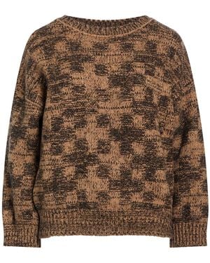 Stefanel Camel Sweater Acrylic, Merino Wool, Mohair Wool, Polyamide, Elastane - Brown