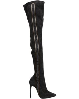 Rene Caovilla Boot Leather - Black