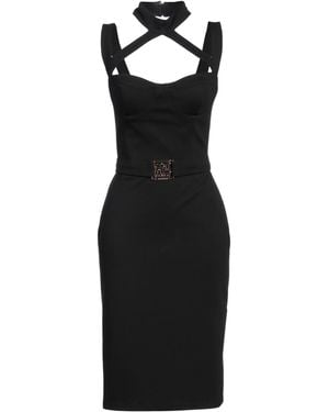 Gaelle Paris Midi Dress Viscose, Polyamide, Elastane - Black