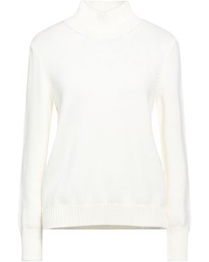 Gran Sasso Ivory Turtleneck Virgin Wool - White