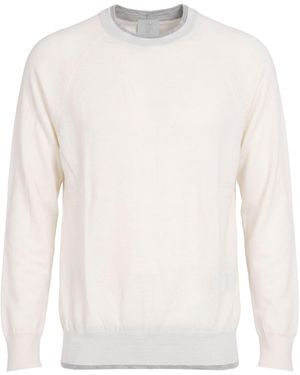 Eleventy Ivory Sweater Wool - White