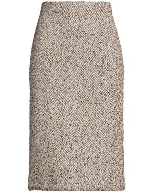 Bruno Manetti Light Midi Skirt Virgin Wool, Acrylic, Polyamide - Gray