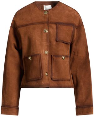 Sandro Jacket Lambskin - Brown