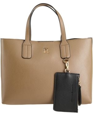 Tommy Hilfiger Taupe Handbag Polyurethane - Brown