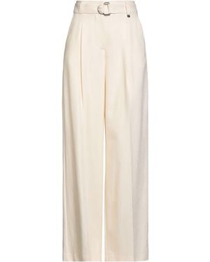 Liu Jo Resort Cream Pants Viscose, Polyester, Elastane - Natural