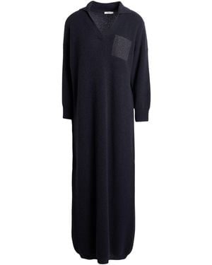 Peserico Midi Dress Virgin Wool, Silk, Cashmere - Blue