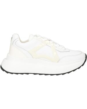 Apepazza Sport Trainers Leather, Textile Fibres - White