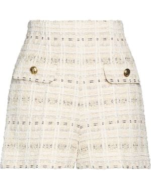 Sandro Shorts & Bermuda Shorts Polyester, Cotton, Wool, Viscose, Textile Fibres - Natural