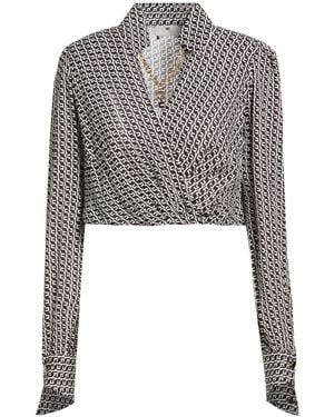 Elisabetta Franchi Top Viscose - Grey
