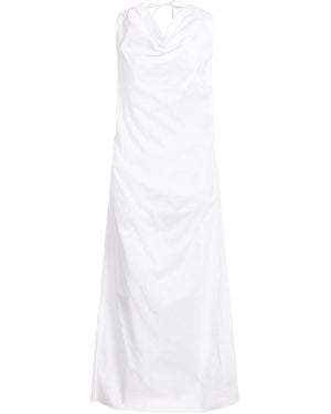 Liviana Conti Maxi Dress Cotton, Polyamide, Elastane - White